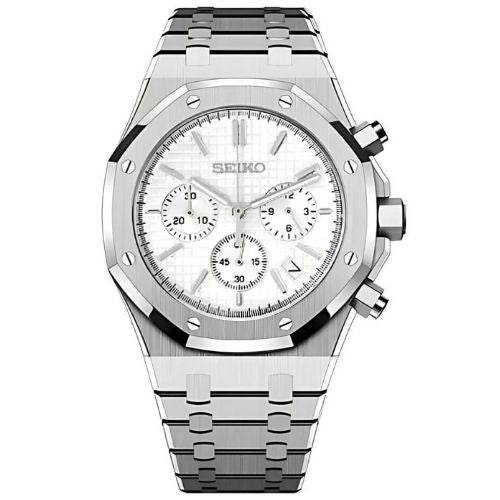 MOR OAK MOD CHRONOGRAPH - WHITE