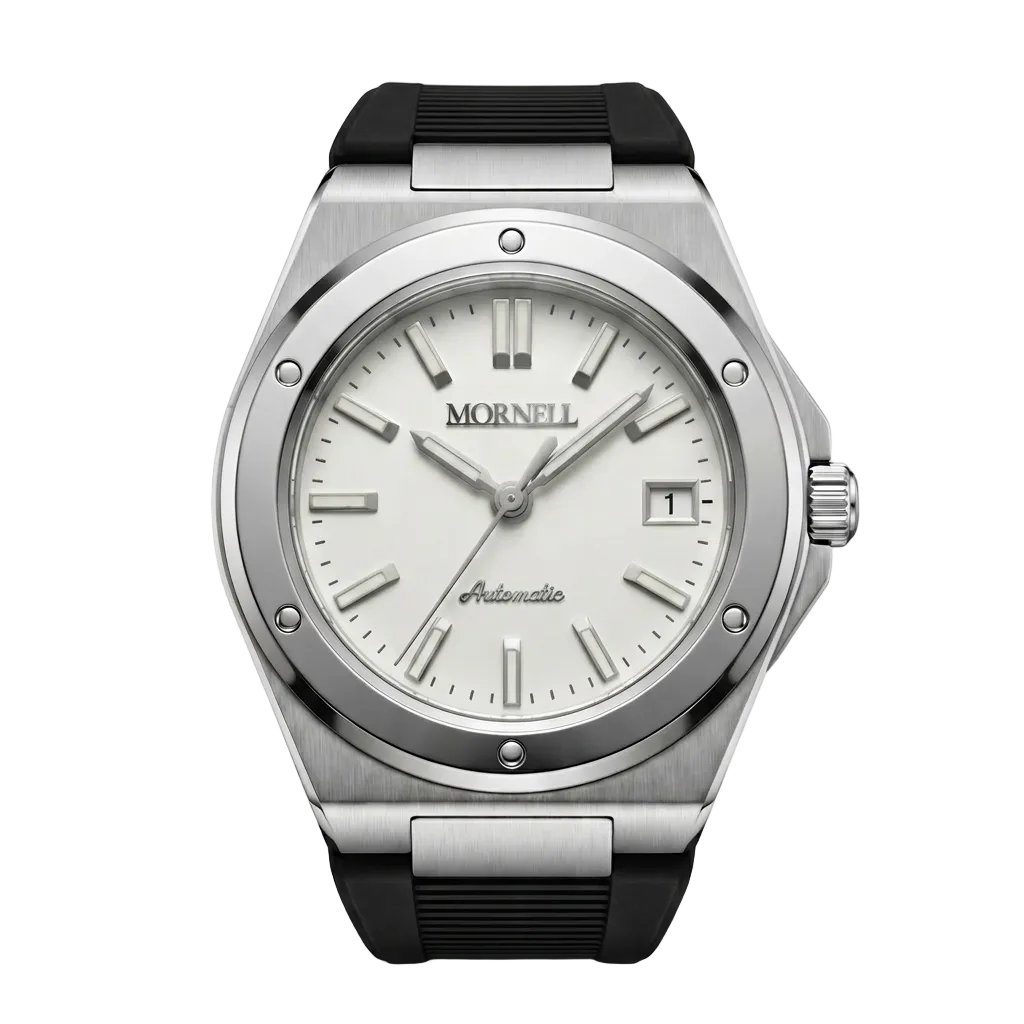 MORNELL CARENTIS Silver Steel White Rubber