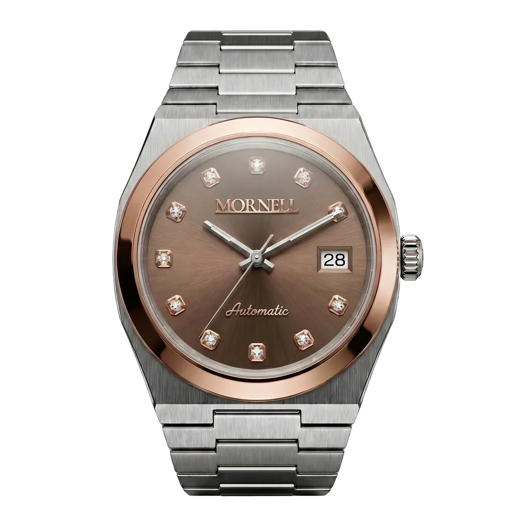 MORNELL CLASSIC Two Tone Steel Brown Diamond