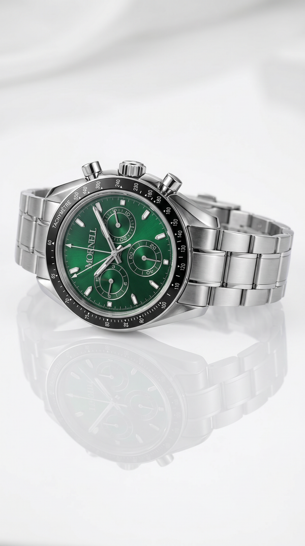 MORNELL CHRONO Silver Steel Irish Green
