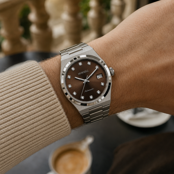 CLASSIC Silver Steel Brown Dia