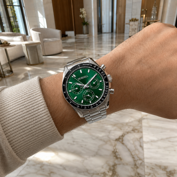 CHRONO Silver Steel Irish Green