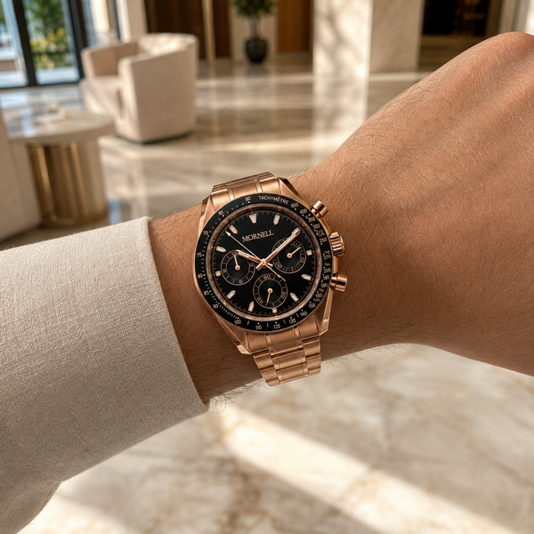 CHRONO Rose Steel Black