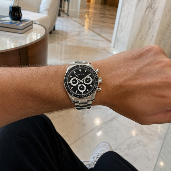 CHRONO Silver Steel Black