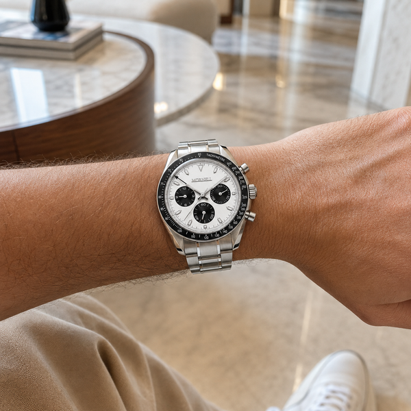 CHRONO Silver Steel Panda