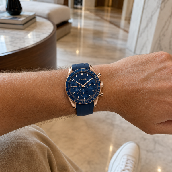 CHRONO Rose Steel Ocean Blue