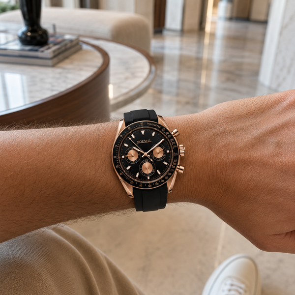 CHRONO Rose Steel Black