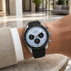 CHRONO Silver Steel Arabic Ice