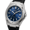 CARENTIS Silver Steel Blue Rubber