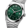 CLASSIC Silver Steel Arabic Green