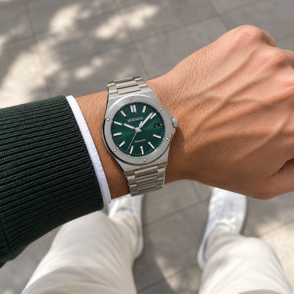 CARENTIS Silver Steel Green