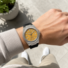 CARENTIS Silver Steel Yellow Rubber