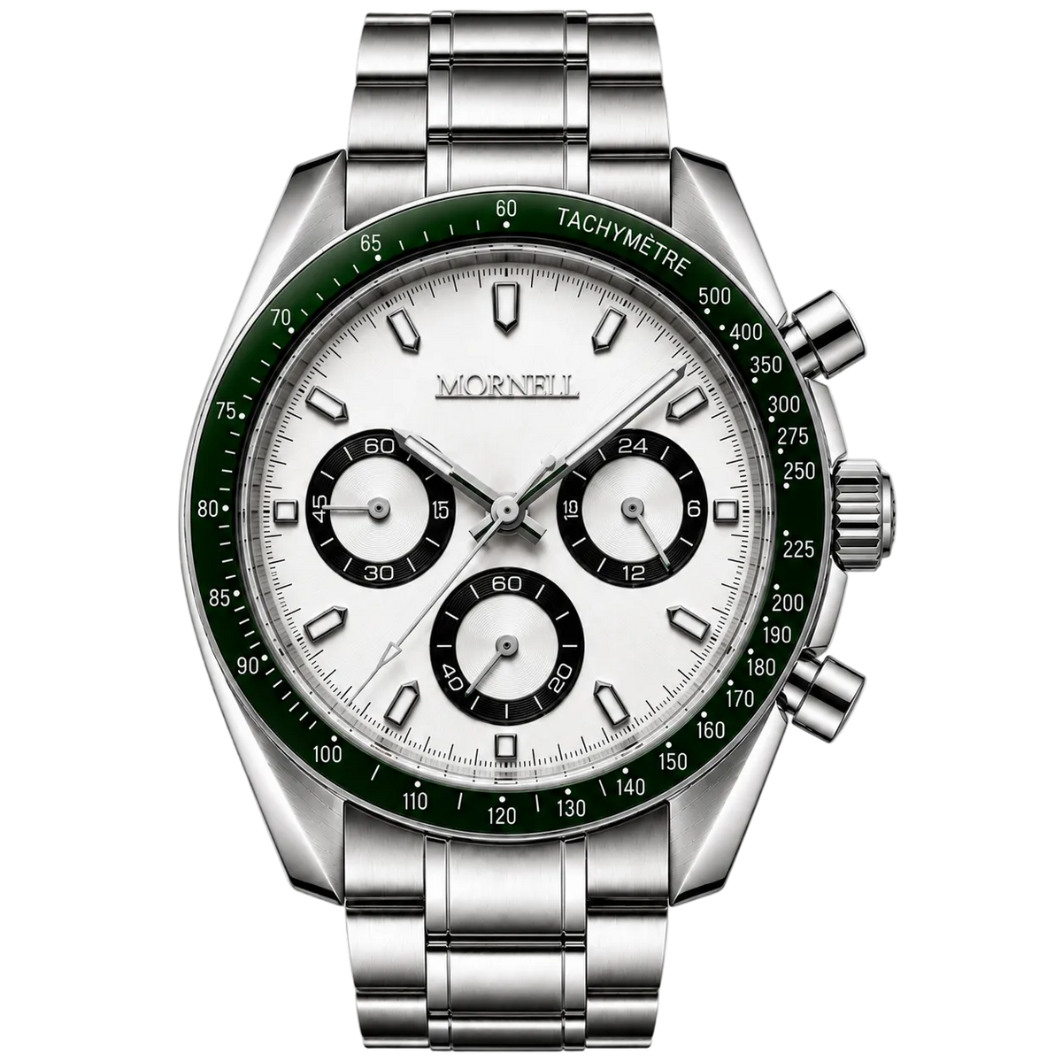 CHRONO Silver Steel Green