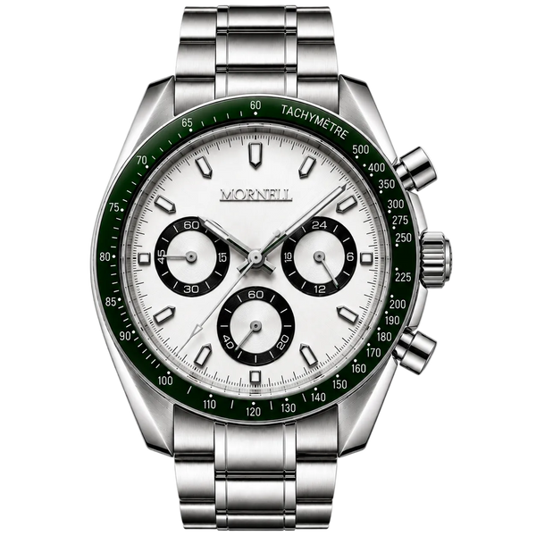 CHRONO Silver Steel Green