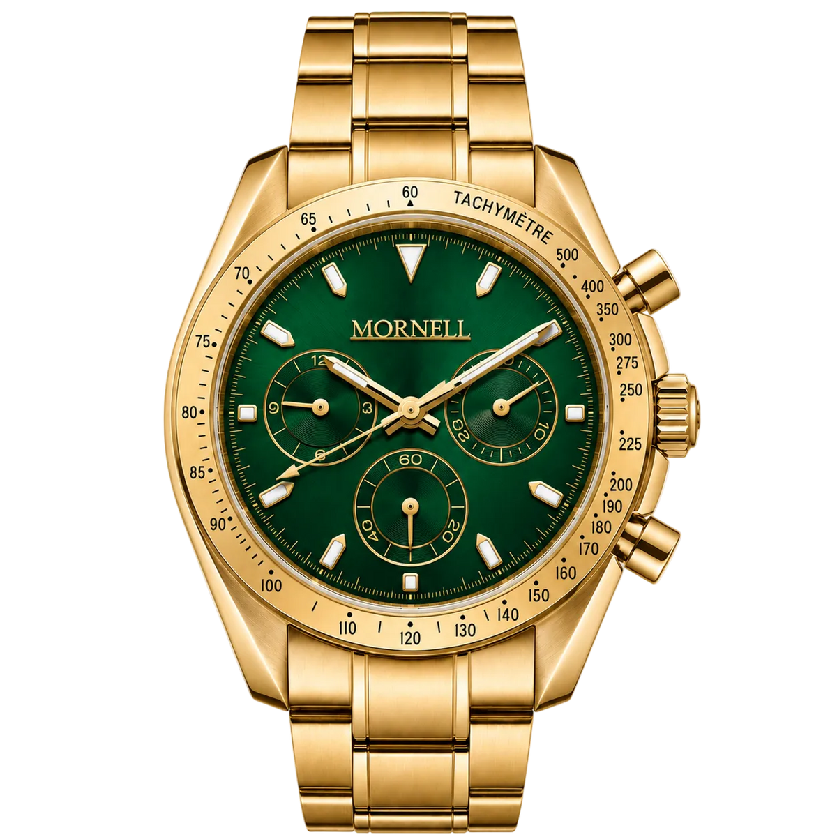 CHRONO Gold Steel Green