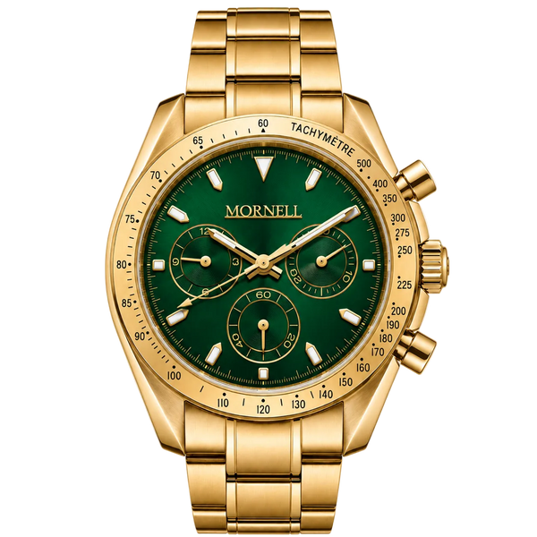 CHRONO Gold Steel Green
