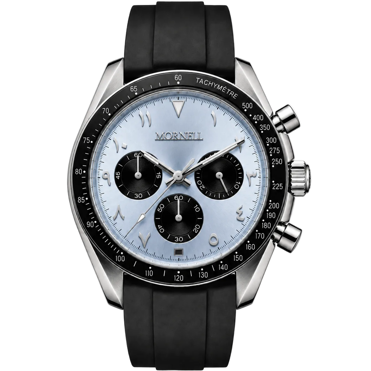 CHRONO Silver Steel Arabic Ice