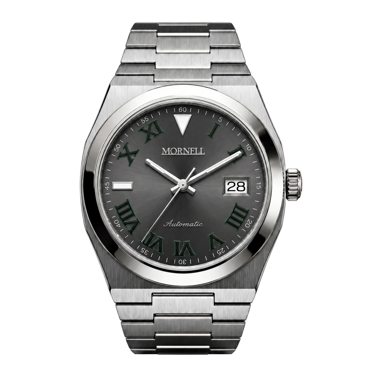 CLASSIC Silver Steel Roman Grey