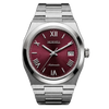 CLASSIC Silver Steel Roman Red