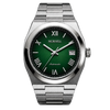 CLASSIC Silver Steel Roman Emerald Green