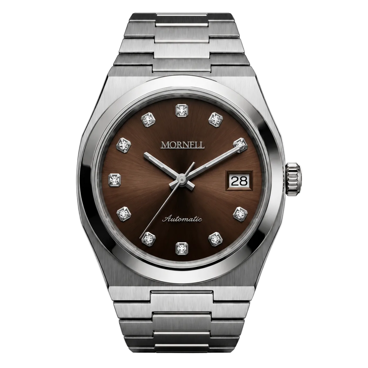 CLASSIC Silver Steel Brown Dia