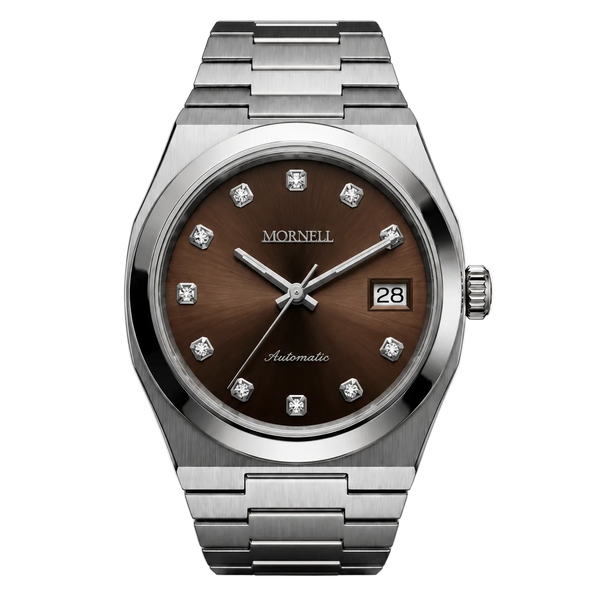CLASSIC Silver Steel Brown Dia