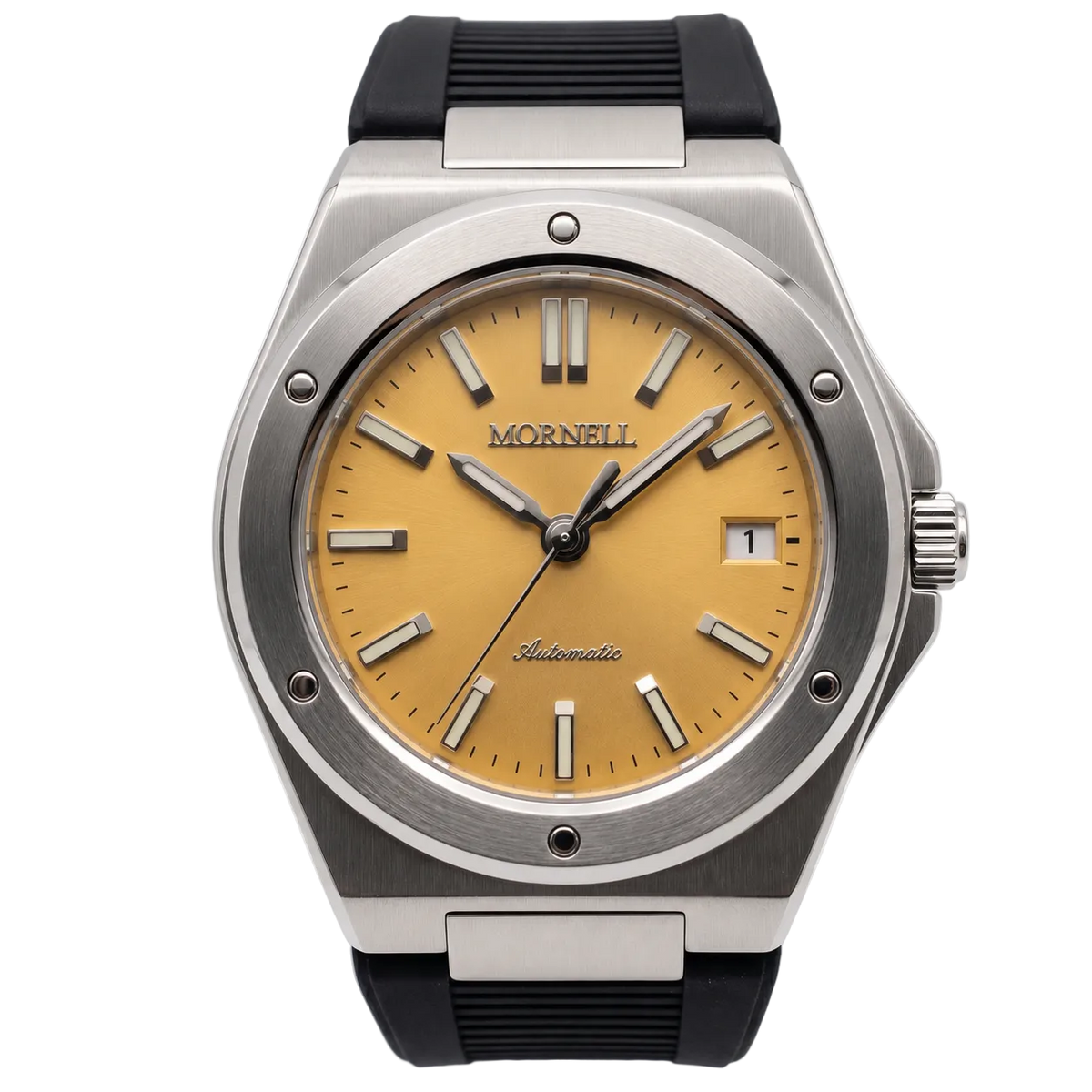 CARENTIS Silver Steel Yellow Rubber
