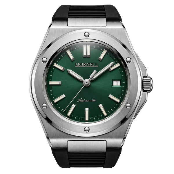 CARENTIS Silver Steel Green Rubber