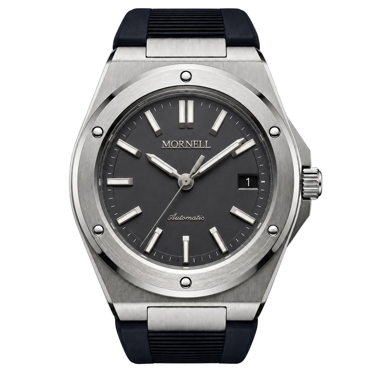 CARENTIS Silver Steel Grey Rubber