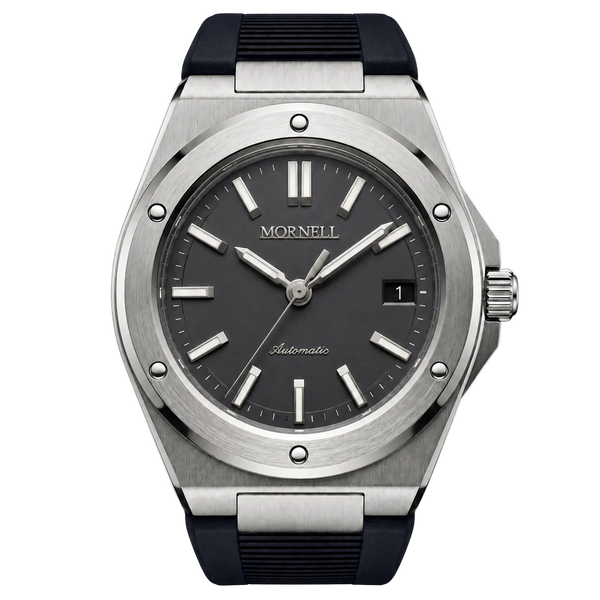 CARENTIS Silver Steel Grey Rubber