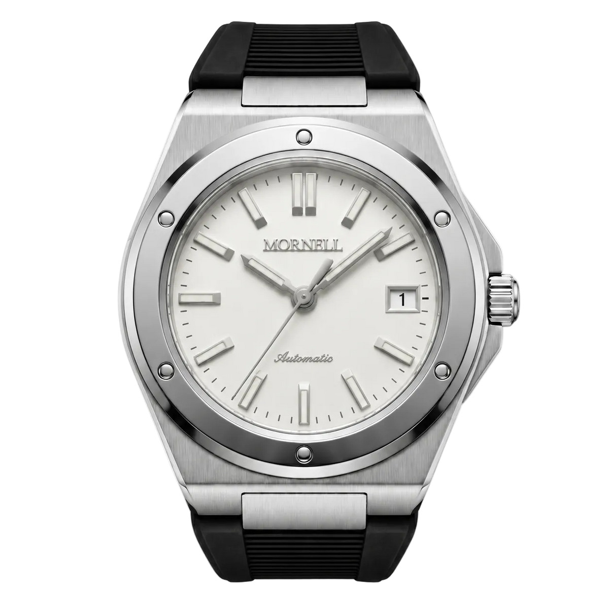 CARENTIS Silver Steel White Rubber