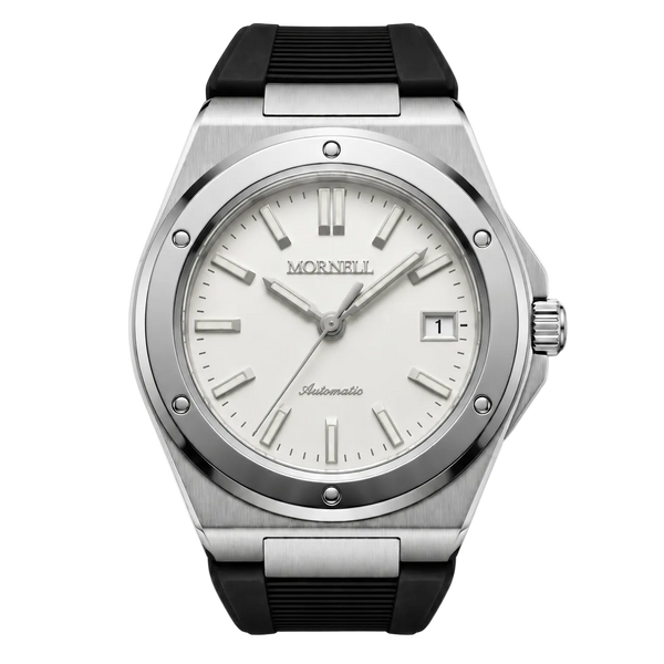 CARENTIS Silver Steel White Rubber