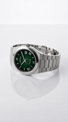 CLASSIC Silver Steel Roman Emerald Green