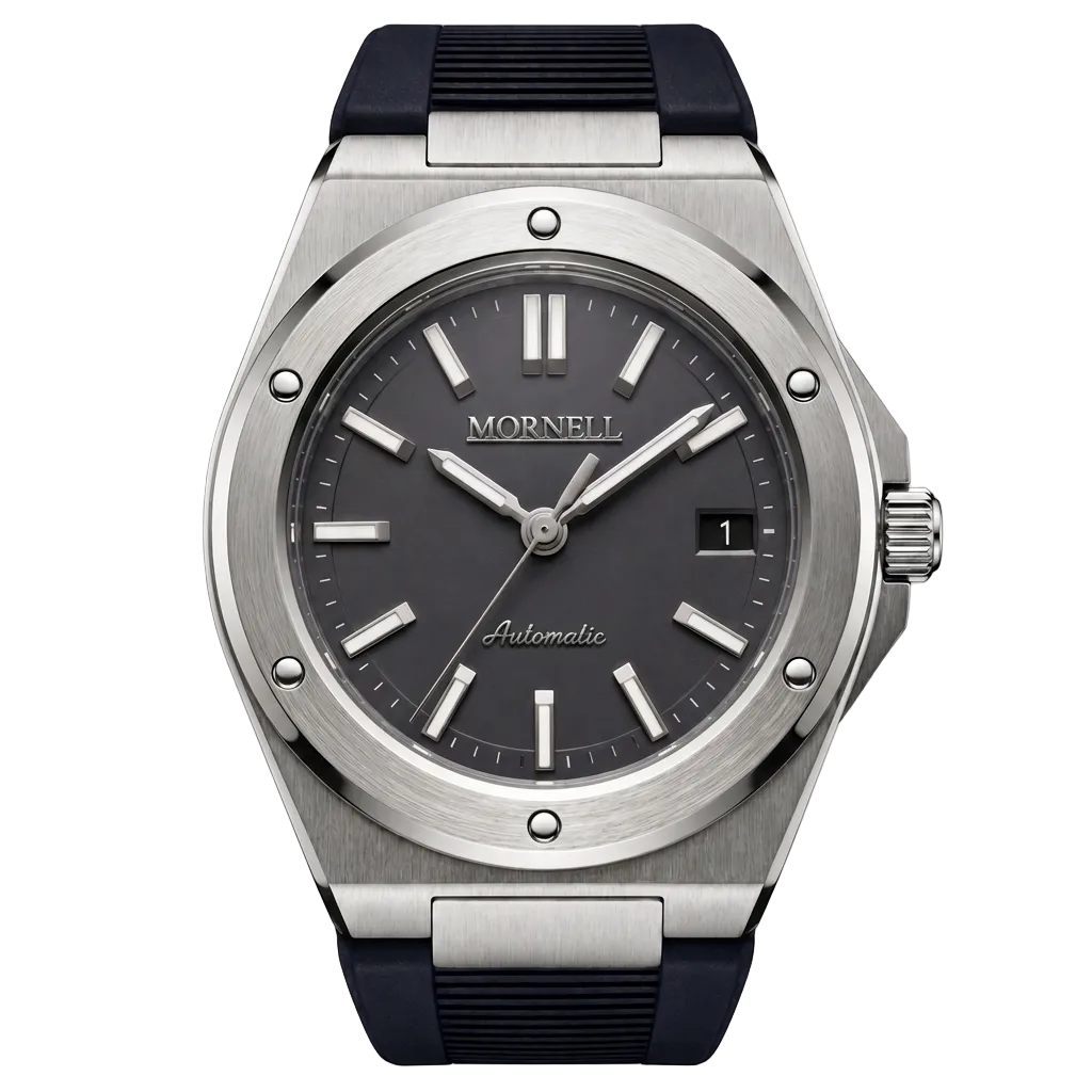 MORNELL CARENTIS Silver Steel Black Rubber