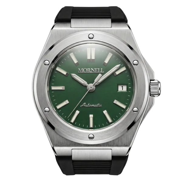MORNELL CARENTIS Silver Steel Green Rubber