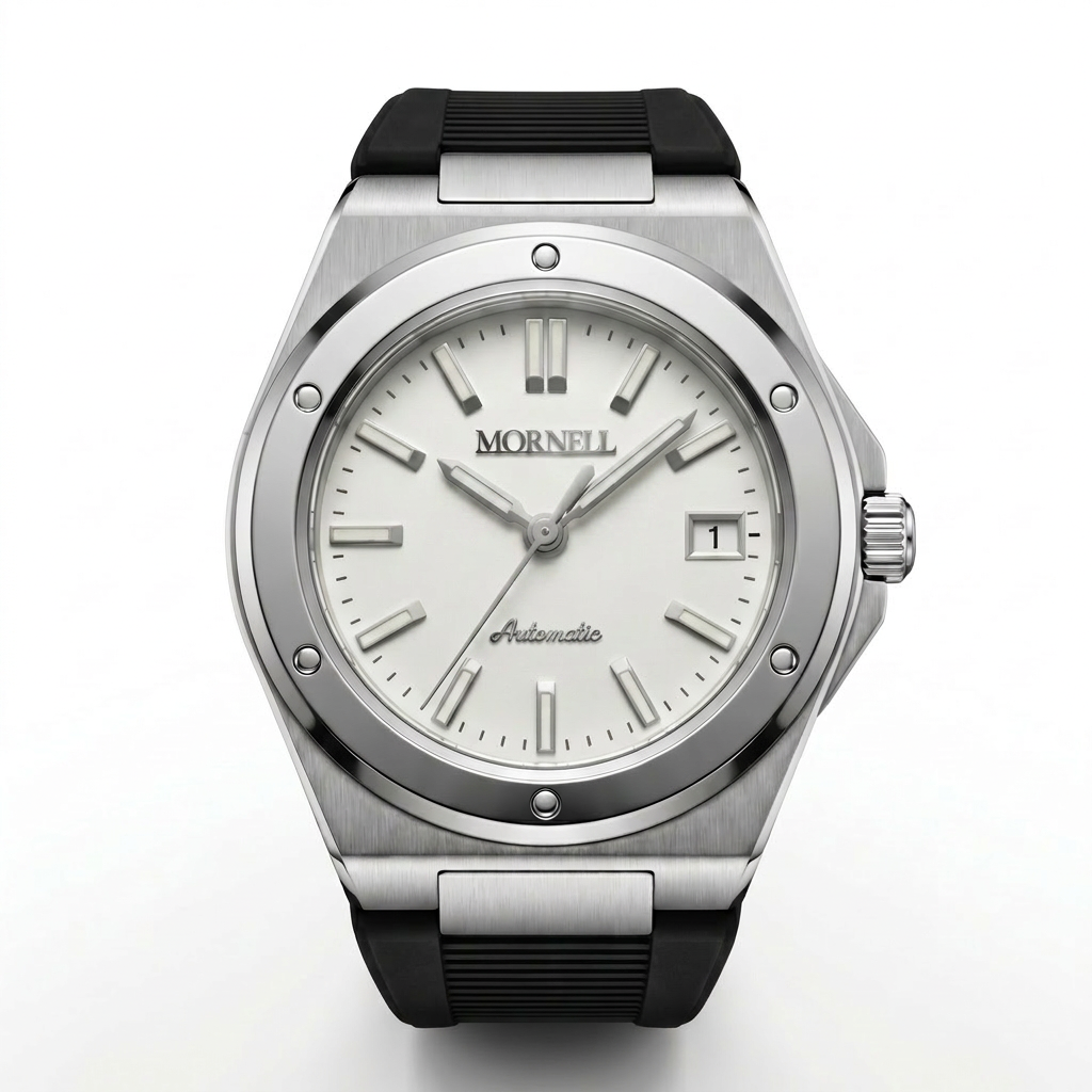 MORNELL CARENTIS Silver Steel White Black Rubber
