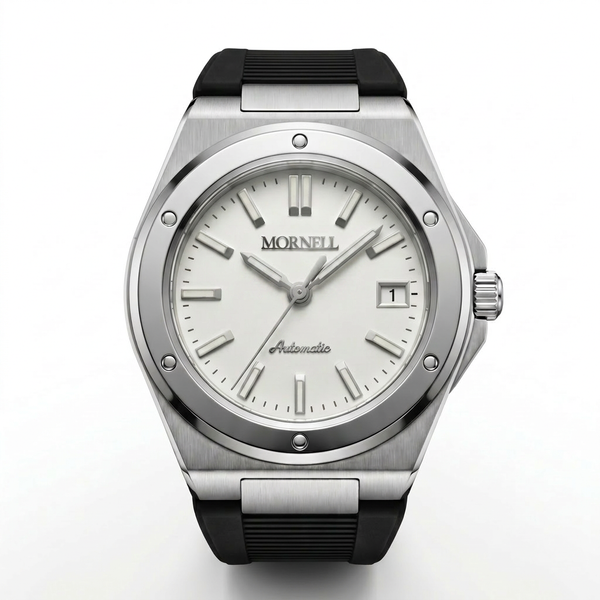MORNELL CARENTIS Silver Steel White Black Rubber