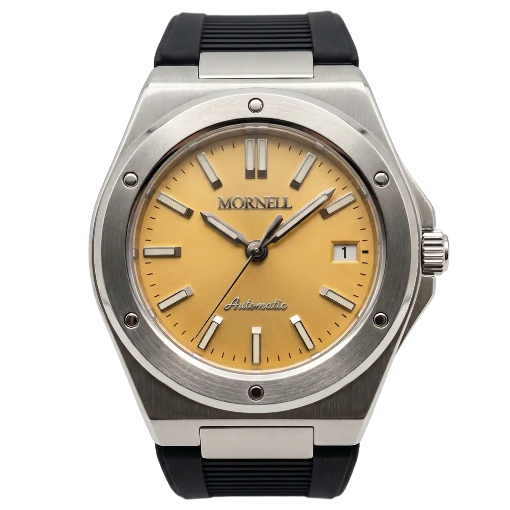 MORNELL CARENTIS Silver Steel Yellow Rubber