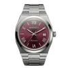 CLASSIC Silver Steel Roman Red
