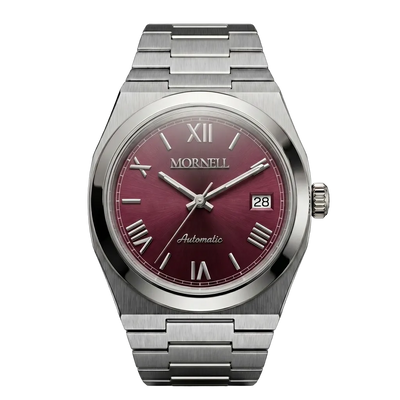 CLASSIC Silver Steel Roman Red