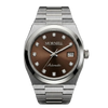CLASSIC Silver Steel Brown Dia