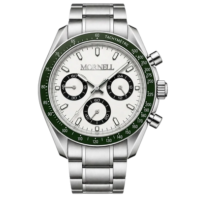 CHRONO Silver Steel Green