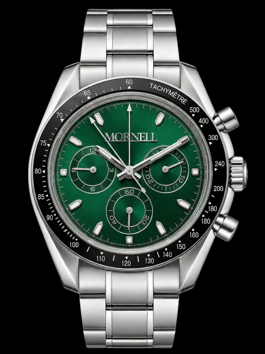 MORNELL CHRONO Silver Steel Irish Green