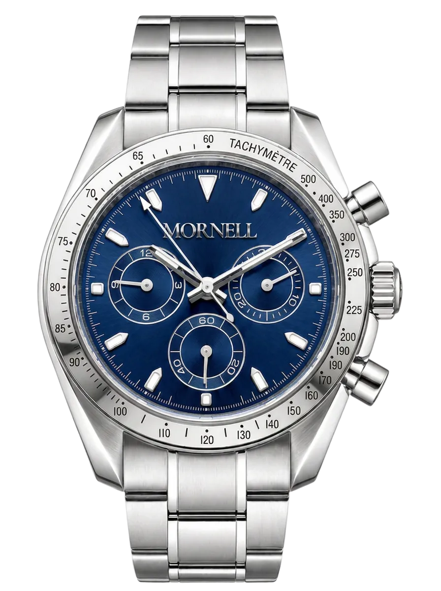 MORNELL CHRONO Silver Steel Ocean