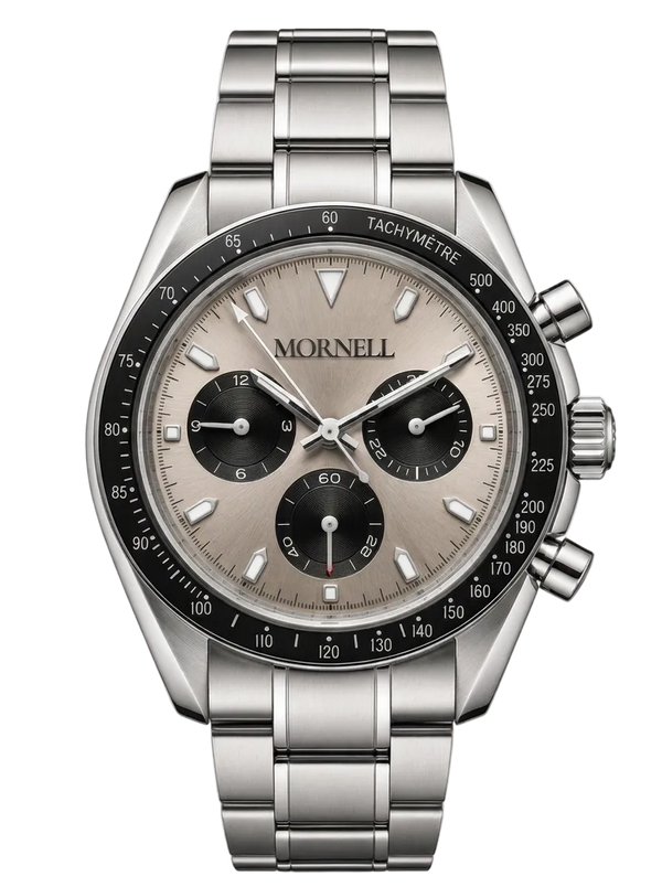 MORNELL CHRONO Silver Steel Champagne