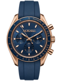 MORNELL CHRONO Rose Steel Ocean Blue Rubber