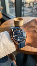 MORNELL CHRONO Rose Steel Ocean Blue Rubber