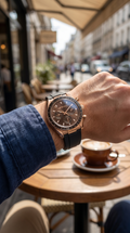 MORNELL CHRONO Rose Steel Chocolate Rubber