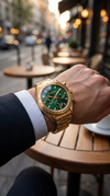 CHRONO Gold Steel Green