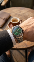 MORNELL CHRONO Silver Steel Irish Green